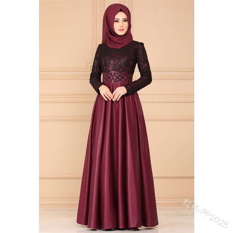 New Dress Women Elegant ladies Vestidos伊朵朵欧美拼接大摆裙