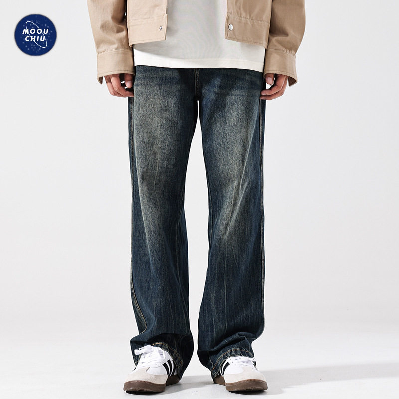 y2k jeans stylish denims pants streetwear trousers沐丘男装∣
