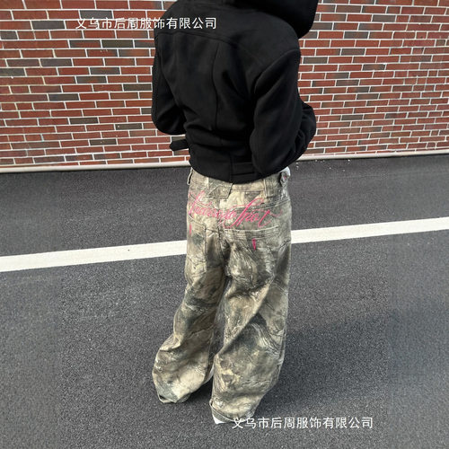 Y2k Jeans Stylish Denim Pants Streetwear Trousers街头美式