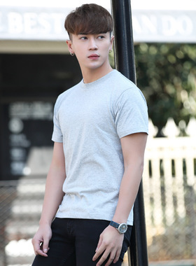 women basic t-shirt heavy t shirt men250g美式t恤男短袖纯棉