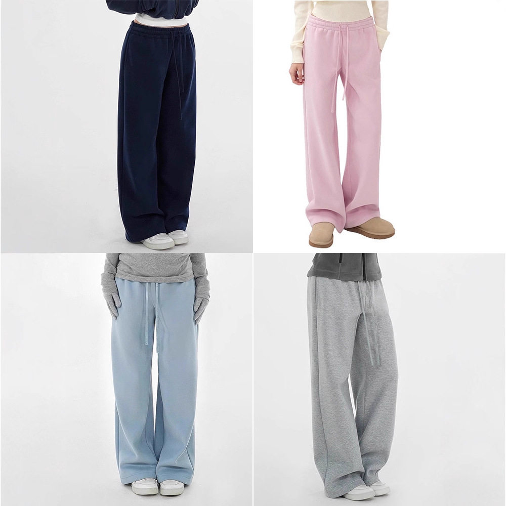 low rise lounge pants wide leg sweatpants多色低腰抽绳直筒裤