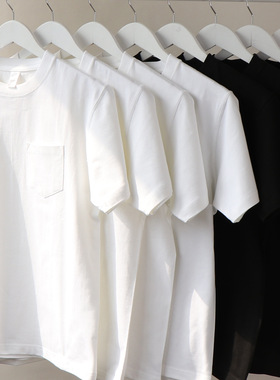 high quality men plain tshirt women basic t-shirt美式重磅