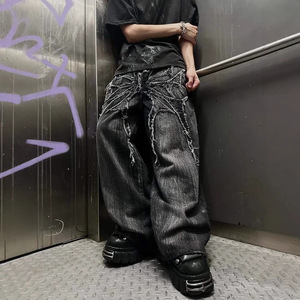 Gothic Retro Baggy Unisex Pants Y2K Jeans High Street Spider