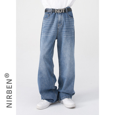 mens baggy jeans new Man Loose Denim Pants牛仔裤男基础款宽松