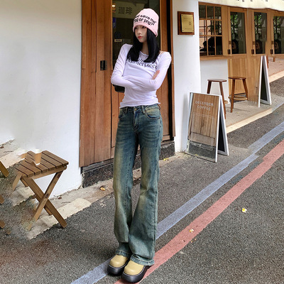 fashion women jeans sexy low rise denim pants美式辣妹做旧