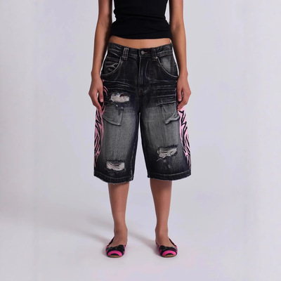 Shorts y2k jeans stylish denim pants streetwear trousers欧美