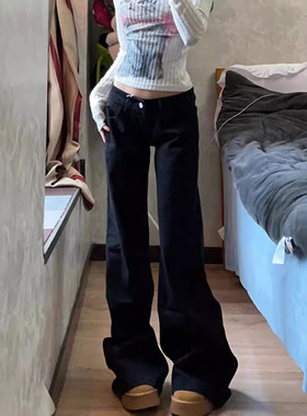 baggy black denim trouser washed vintage casual pants grunge