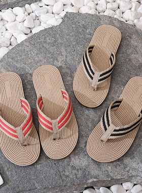 men slides slippers flip flops新款潮流时尚休闲人字拖男士