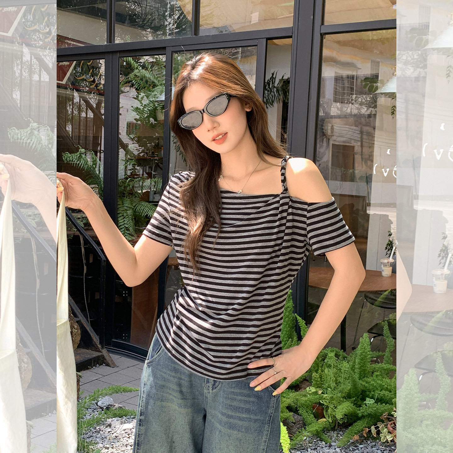 women sexy off shoulder t-shirt female crop top夏日绝美设计