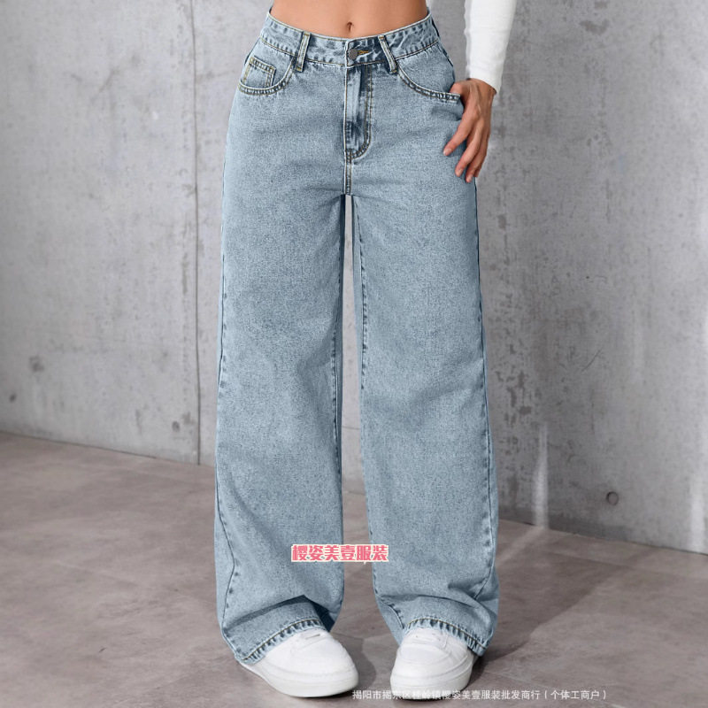 y2k baggy jeans women trendy casual lady denim pants女牛仔裤