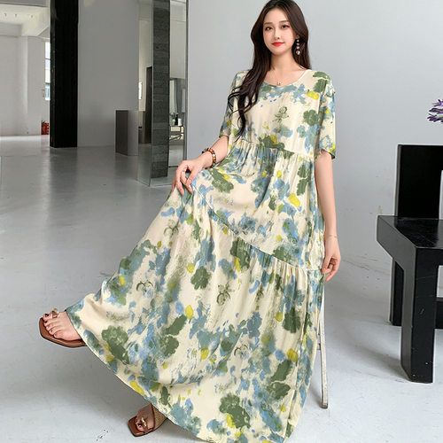 Long Dress Women Maxi Vestidos Boho Beach中东连衣裙加肥大码