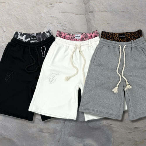 Fake Two Piece Casual Shorts Drawstring Loose Versatile 短裤