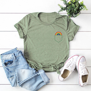 Print Shirt 纯棉T恤女women Tshirt Couple Casual cotton tee