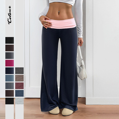 低腰运动女裤Girls Flare Leggings Bell Bottoms Yoga Y2K Pants