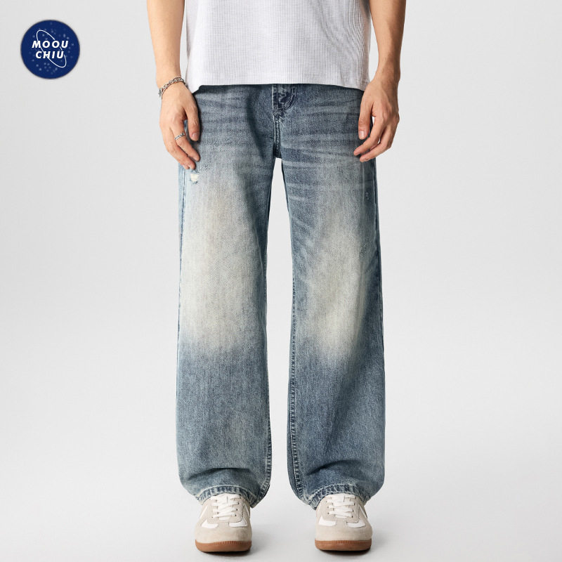 y2k jeans stylish denims pants streetwear trousers沐丘男装∣