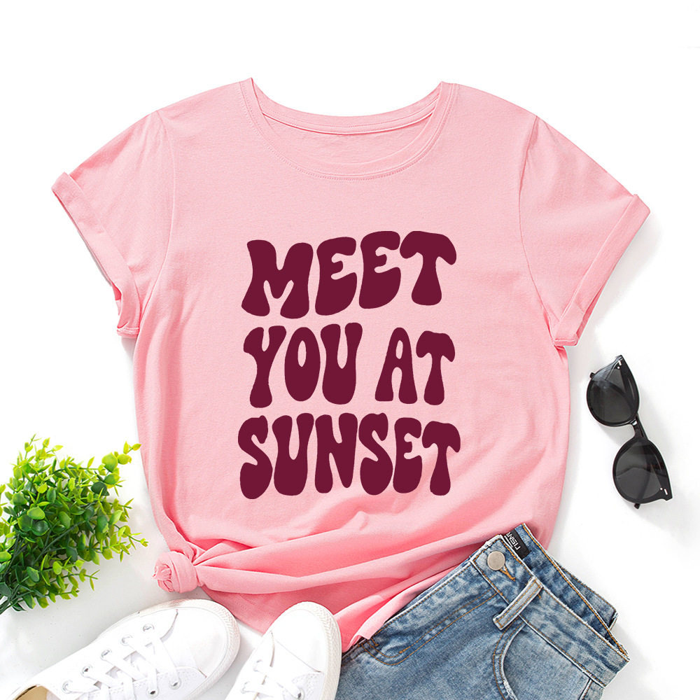 women tshirts cute print ladies t-shirt tee tops 创意字母