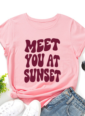 women tshirts cute print ladies t-shirt tee tops 创意字母