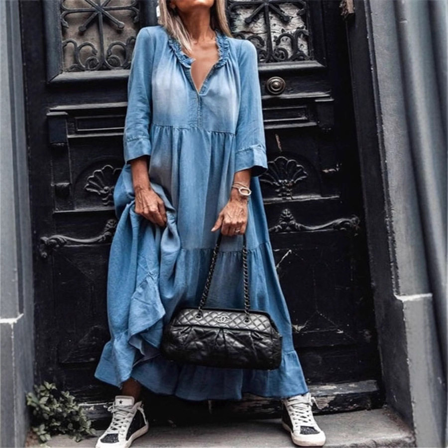 summer dress women casual elegant lady vestidos欧美新款洗水图片