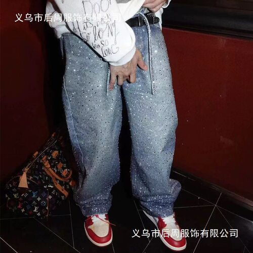 y2k jeans stylish denim pants streetwear trousers街头美式
