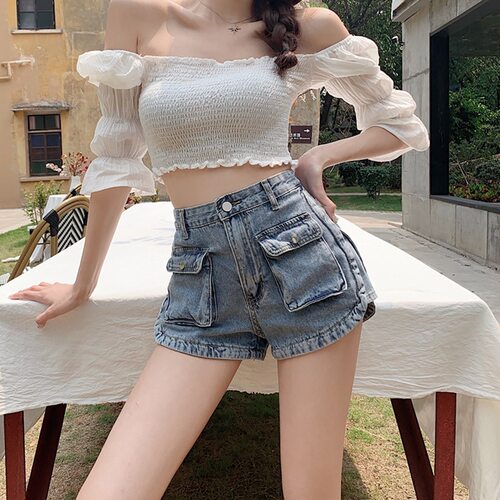 Jorts jeans versatile Shorts denims pants vintage trousers女