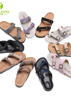 outdoor cork slippers for women man flats sandals slides