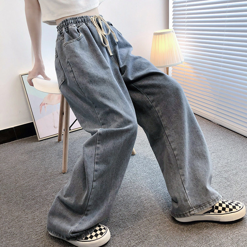 2XL 6XL american style denim pants wide leg jeans trousers裤