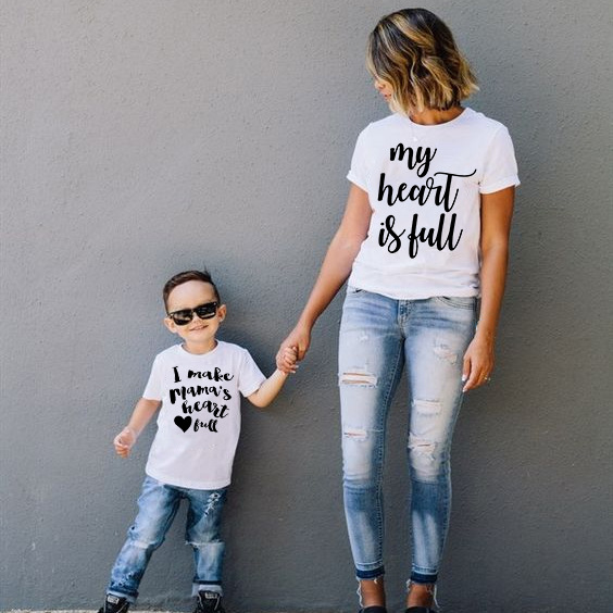 Family Mother&Child Summer T-shirt cute ParentChild tee Tops