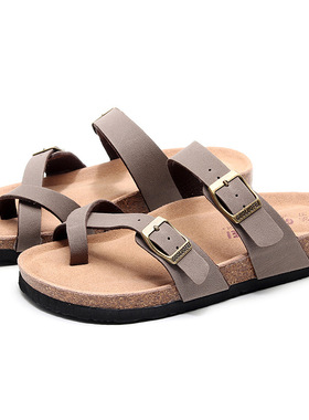 outdoor cork slippers for women man flats sandals slides
