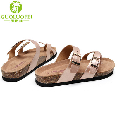 outdoor cork slippers for women man flats sandals slides