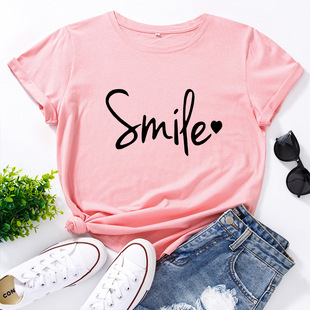 t恤女t woman shirt 纯棉宽松圆领字母短袖 5xl cotton tshirt