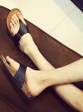 outdoor cork slippers for women man flats sandals slides