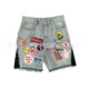 Denim Streetwear Blue Jeans Patchwork Y2K Women裤 Shorts Men