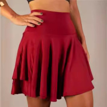 超高腰假两件运动短裙女裙裤防走光Womens Tennis Pleated Skirts