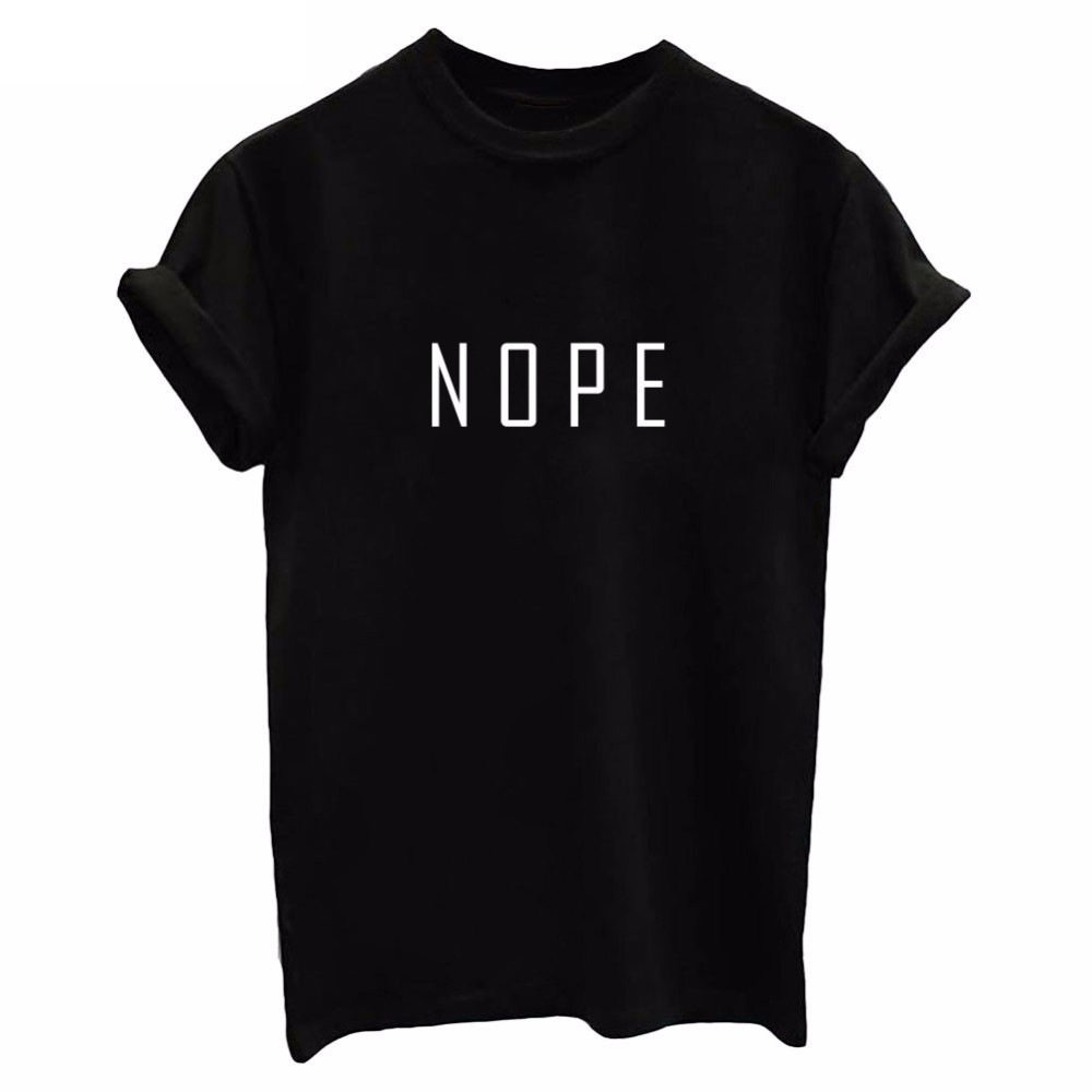 Women T-shirt Ladies Top Tees Tshirt Female Clothing4XL NOPE