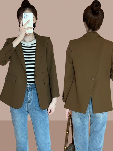 Короткий осенний пиджак классического кроя для отдыха, городской стиль, подходит для подростков