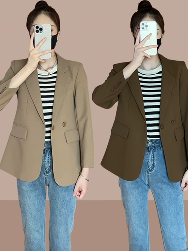 Короткий осенний пиджак классического кроя для отдыха, городской стиль, подходит для подростков