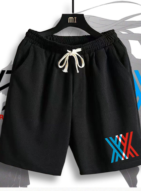 DARLING in the FRANKXX 02国家队动漫二次元夏季男五分休闲短裤