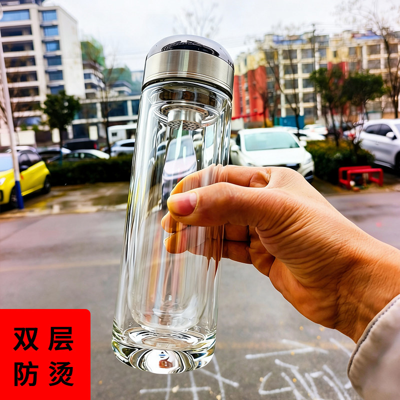 纯手工U型内胆加厚水滴底商务杯