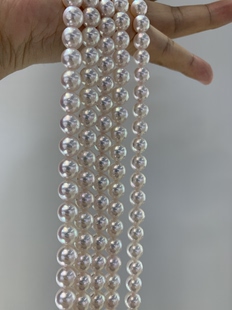 新品 超镜面,天女光8.5~9mm海水akoya项链