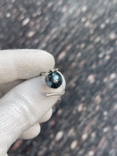 油亮10.32mm蓝莓戒指 精工s925镶嵌，开口设计