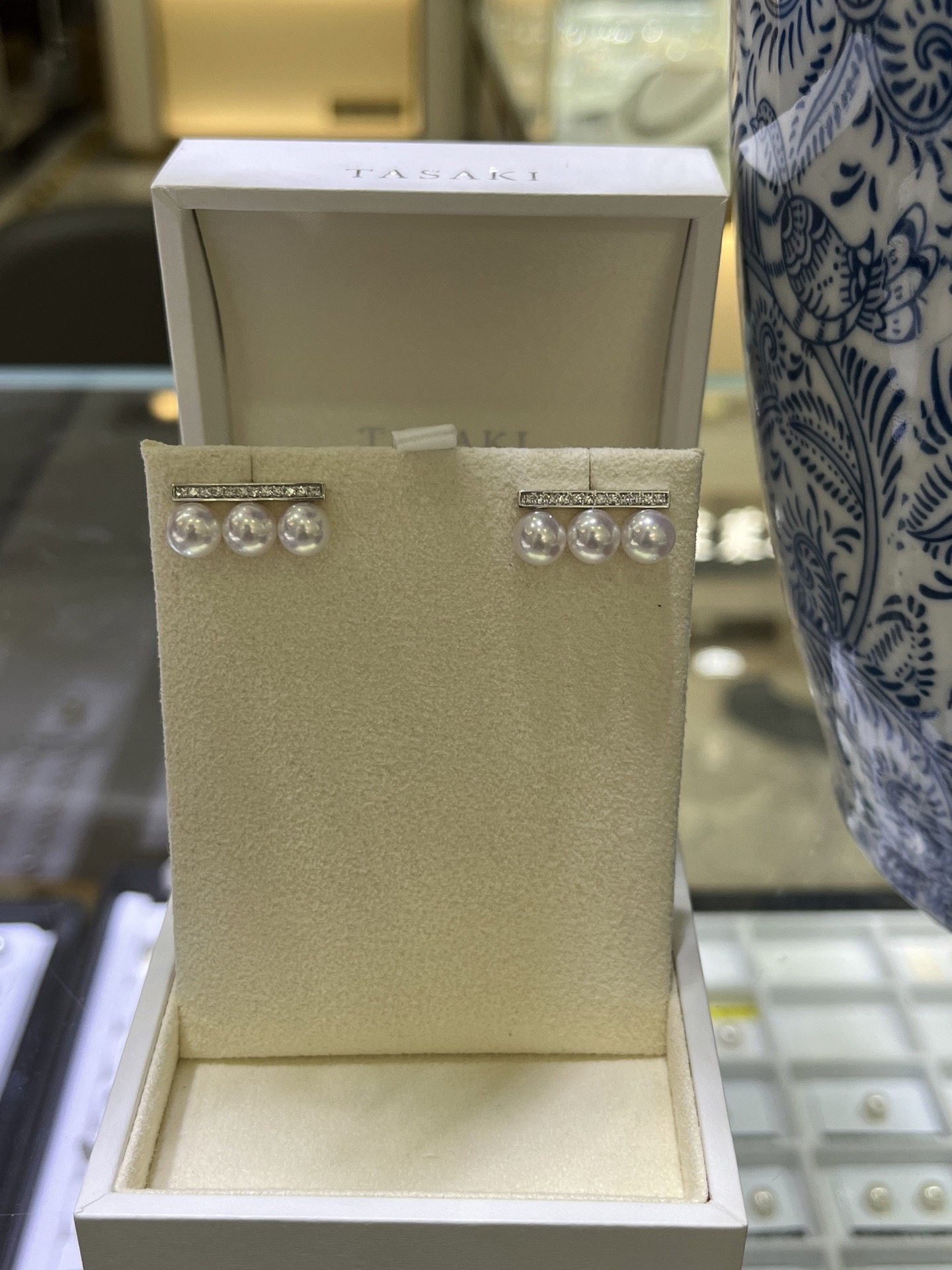 天女光akoya平衡木耳钉 18k天然钻石镶嵌 6～6.5mm,珠宝/钻石/翡翠,颈饰,淘宝优惠券,粉丝福利购,淘宝优惠卷