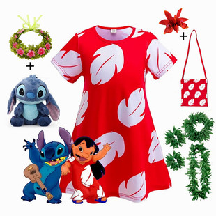生日礼服莉罗Lilo连衣裙女童 星际宝贝莉萝公主裙儿童万圣节服装