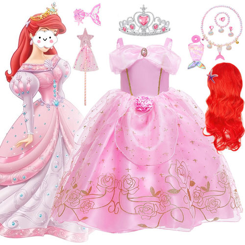 爱丽儿美人鱼吊带连衣裙演出服装