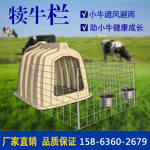 新款犊牛岛整套围栏不锈钢料盆小牛棚牛犊圈舍防风雨雪耐腐蚀包邮