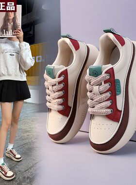季乔舟正老爹鞋子女厚底2026新款休闲运动女鞋秋款学生跑步鞋6608