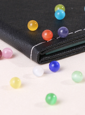 绿/紫/白仿猫眼石珠子散珠手工串珠手链手串配珠diy饰品配件材料