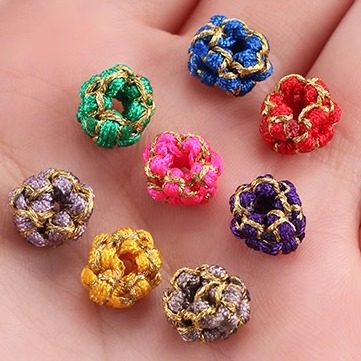 金泉华金边桃花结平结线圈拉圈
