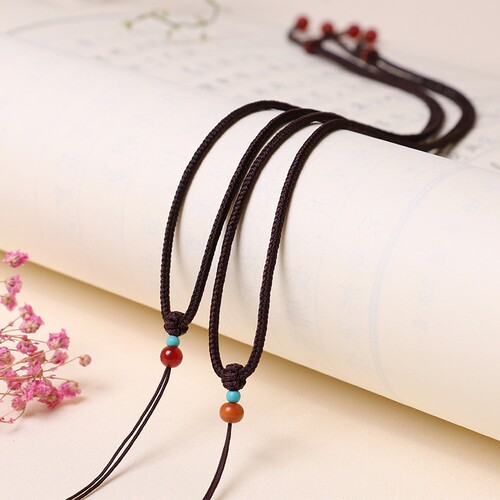 手工编织简约可调节挂件绳金泉华