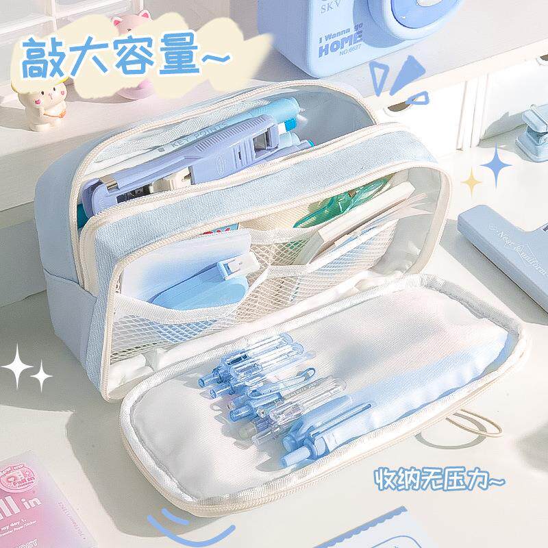 笔袋高颜值ins风文具盒女孩款男孩文具袋铅笔盒女小学生初中女生2