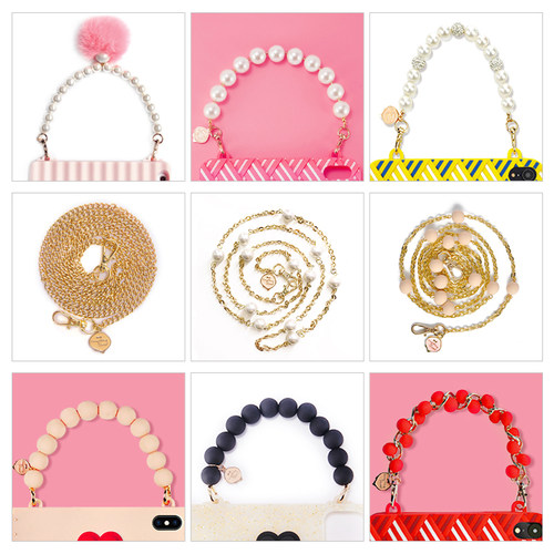 配饰金属珍珠细长链子